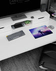 Tiny stars floating in blurred nebula clouds, dreamy space scene classic mouse pad, 14x10 inches.