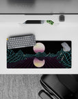 Retrowave - Vaporwave Deskmat | Mousepad | Deskpad - Neon Grid Mirage - AniChan