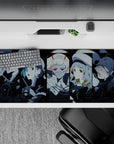 Anime mouse pad 36x16 inches featuring the Parasite team from Darling in the Franxx, highlighting Zero Two and Hiro.