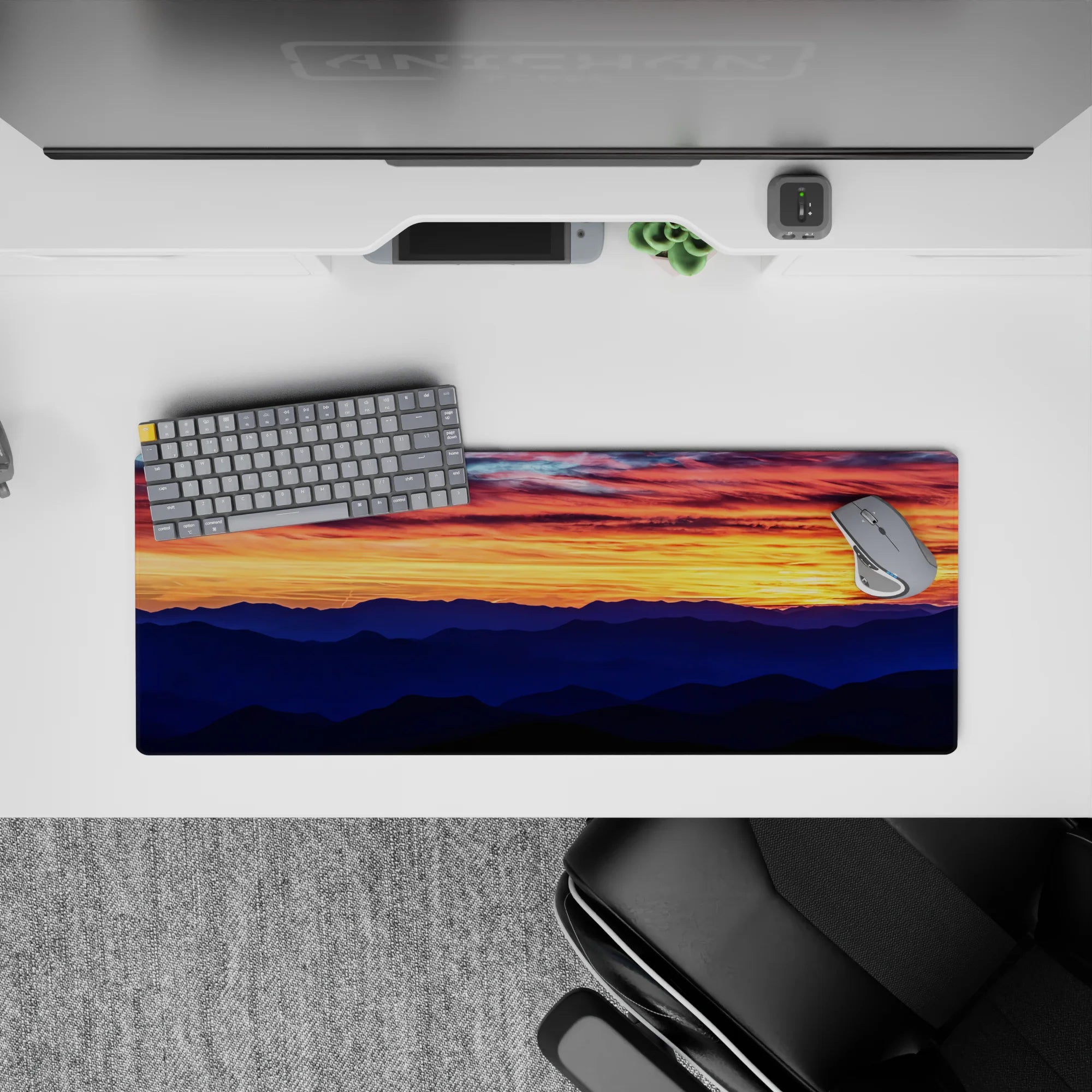 Vector Landscapes Deskmat | Mousepad | Deskpad - Sunset Horizon