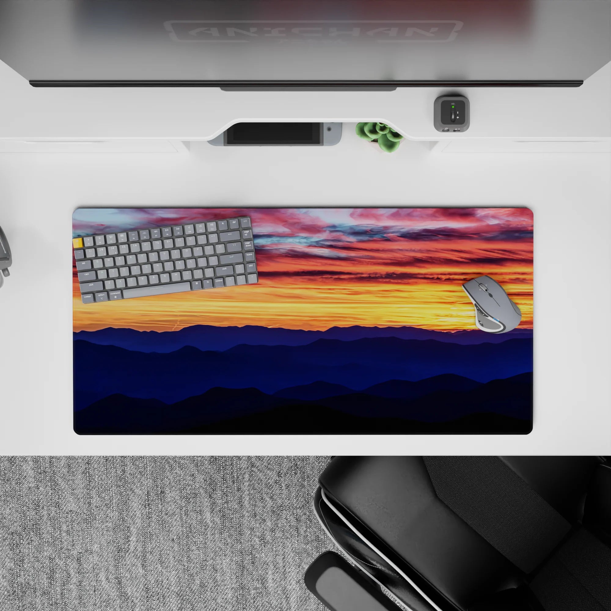 Vector Landscapes Deskmat | Mousepad | Deskpad - Sunset Horizon