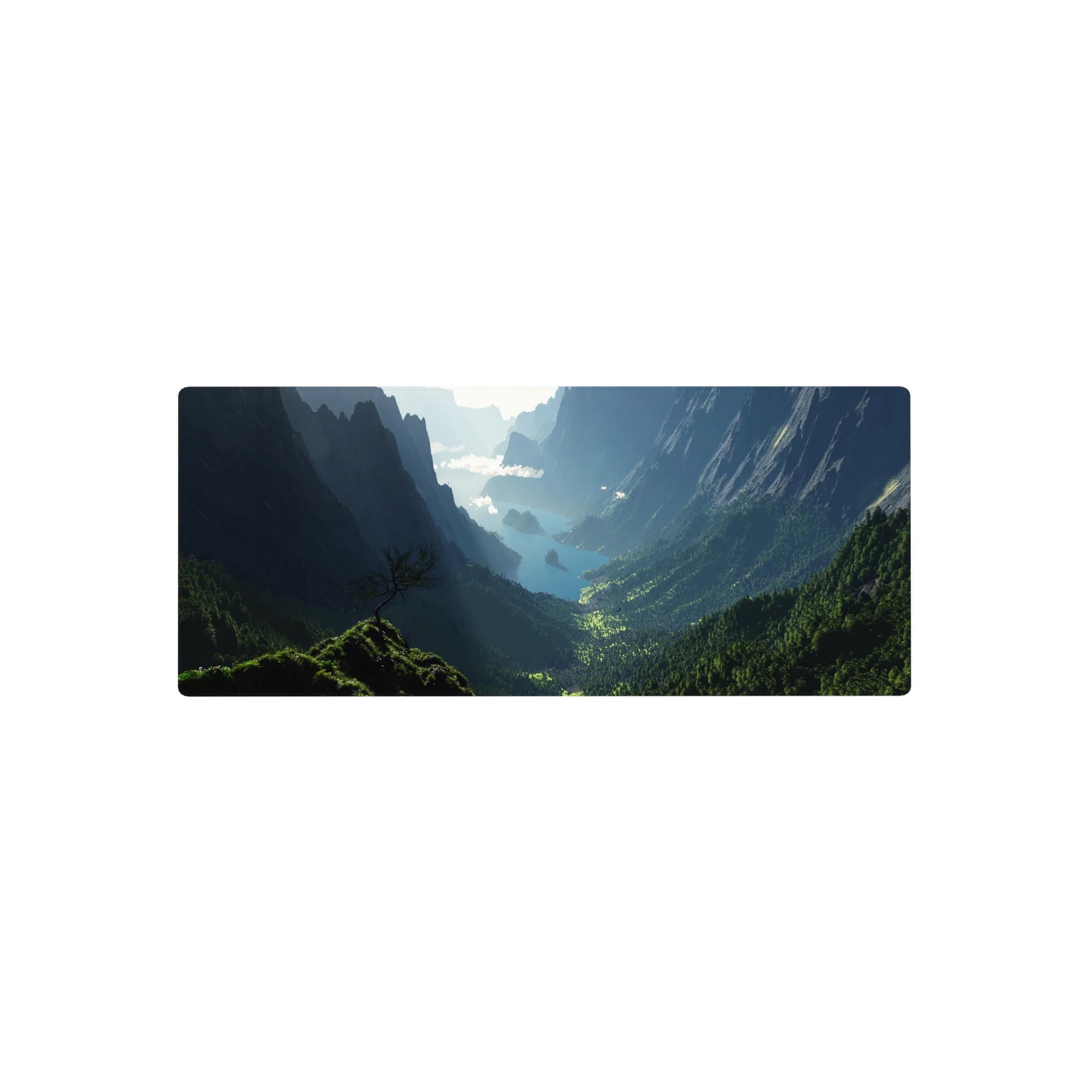 Fantasy Landscapes Deskmat | Mousepad | Deskpad - Valley of Serenity