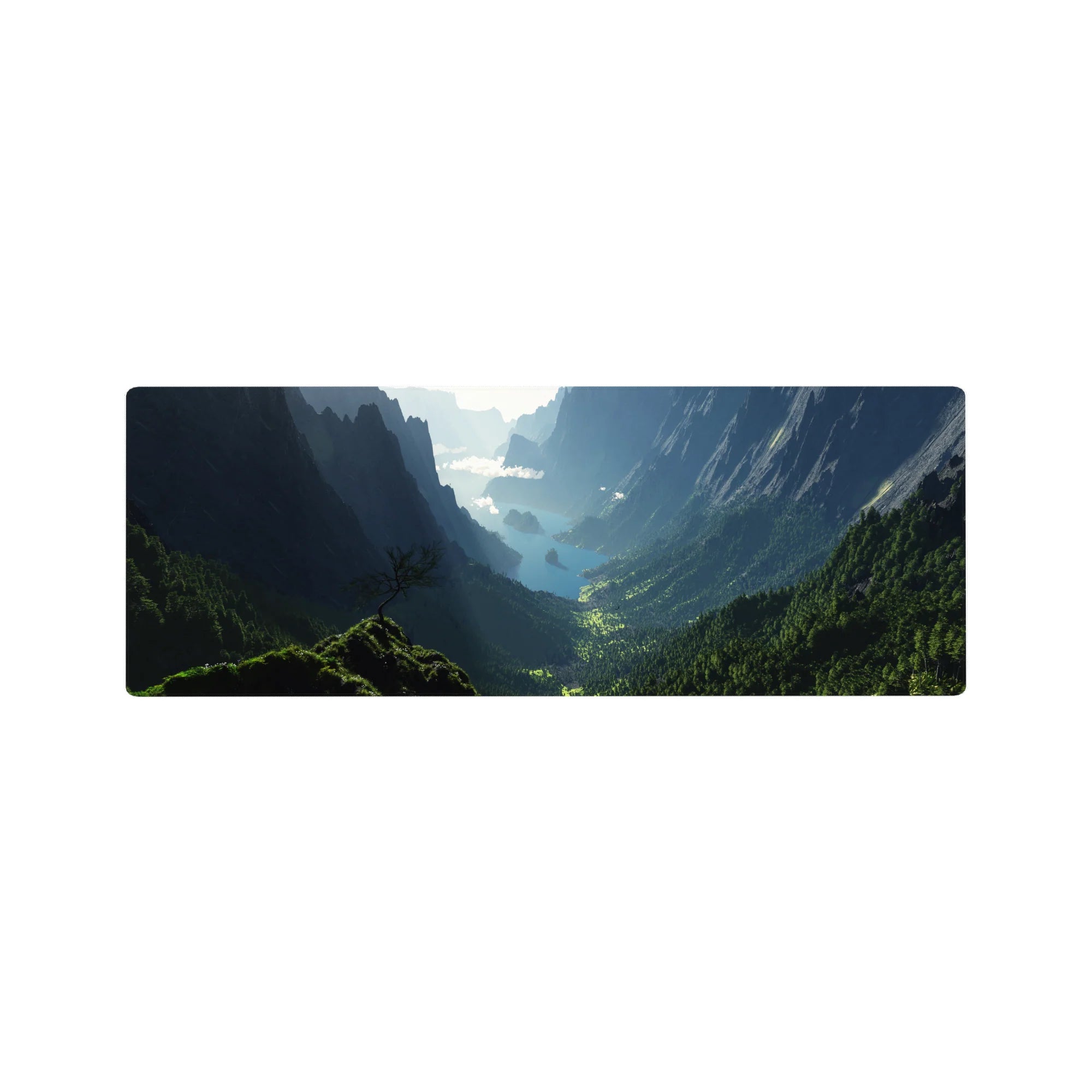 Fantasy Landscapes Deskmat | Mousepad | Deskpad - Valley of Serenity