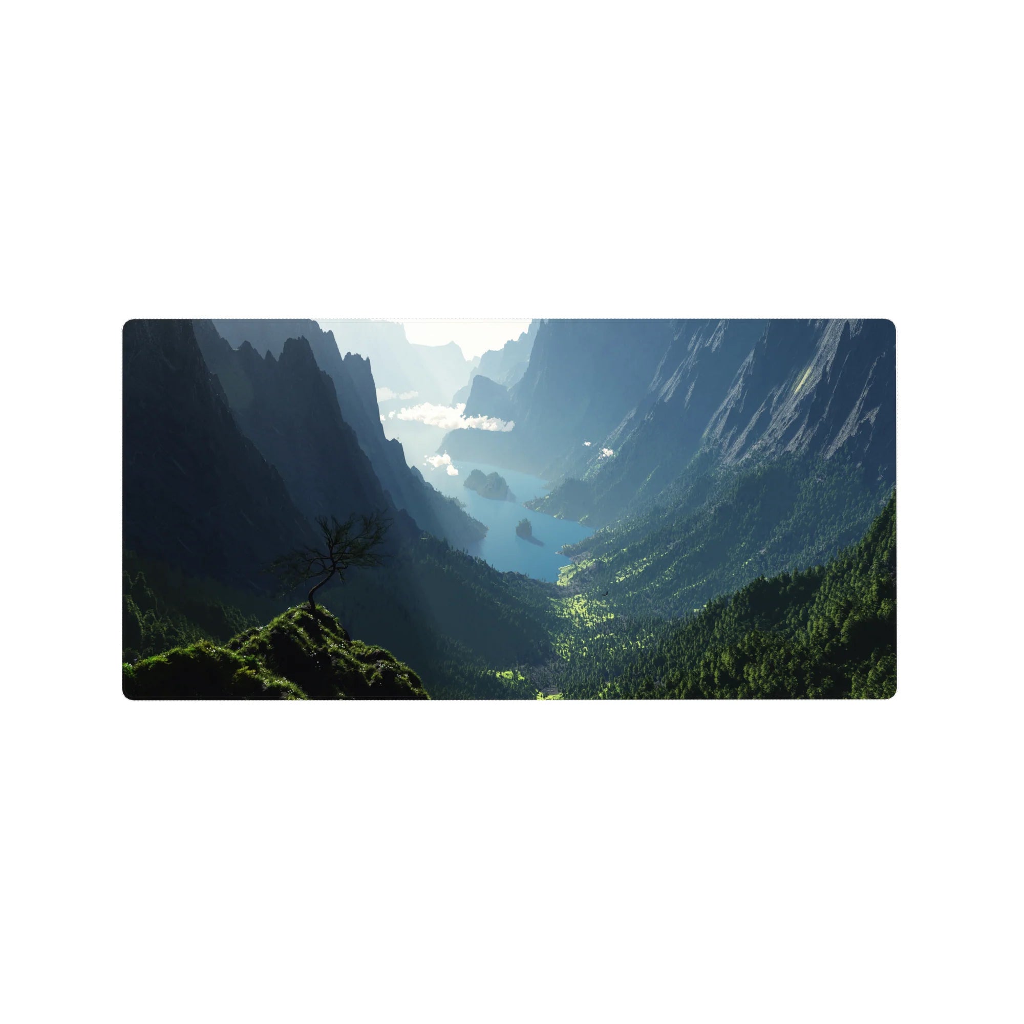 Fantasy Landscapes Deskmat | Mousepad | Deskpad - Valley of Serenity