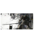 32x16 inches anime mouse pad with Gundam mech in a shattered cathedral, bold print for smooth tracking.
