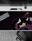 40x20 inches anime mouse pad in dark silky purples, moody clean look for late-night gaming setups.