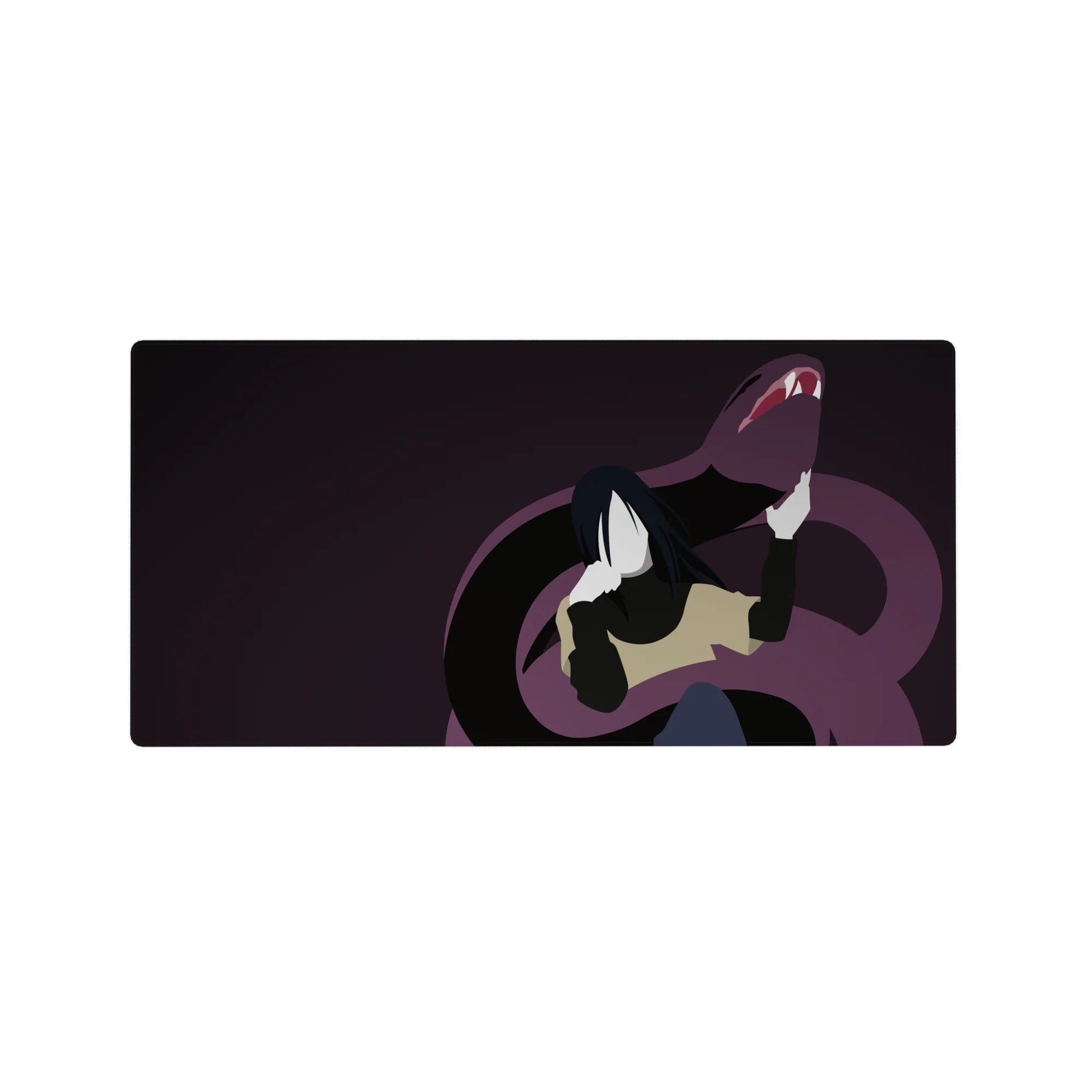 32x16 inches anime mouse pad with Orochimaru and a giant serpent in a sleek modern minimalist design.