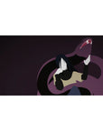 40x20 inches anime desk pad with Orochimaru and serpent arc, minimalist face, modern shadowed design.