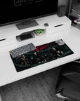 Itachi Uchiha and Akatsuki watching over desk anime mouse pad 28x12 inches under a red moon.