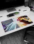 Sasuke Uchiha Susanoo vs Naruto Uzumaki Kurama Mode anime mouse pad 32x16 inches, energy sphere.