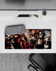 Anime mouse pad 28x12 inches featuring Pleiades combat maids from Overlord, showcasing their fierce and elegant aura.