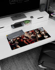 Anime mouse pad 28x12 inches featuring Pleiades combat maids from Overlord, showcasing a blend of elegance and danger.