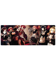Anime mouse pad 32x12 inches featuring Pleiades combat maids from Overlord, showcasing a blend of elegance and danger.