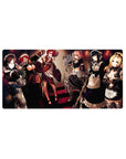 Anime mouse pad 32x16 inches featuring Pleiades combat maids from Overlord, showcasing their charm and combat-readiness.