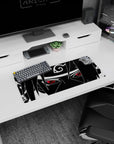 28x12 inches Naruto mouse pad featuring Sasuke Uchiha’s piercing stare and glowing red Sharingan eye.