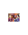 Classic anime girl mouse pad 14x10 inches with Mari Ohara and Dia Kurosawa in yukata, petals and lanterns.