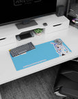 28x12 inches Usada Pekora Hololive mouse pad with bunny ears, cheeky grin, and carrot charms.