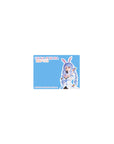 Classic anime girl mouse pad 14x10 inches with bunny-eared mascot, carrot charms, and PEKO PEKO pattern.