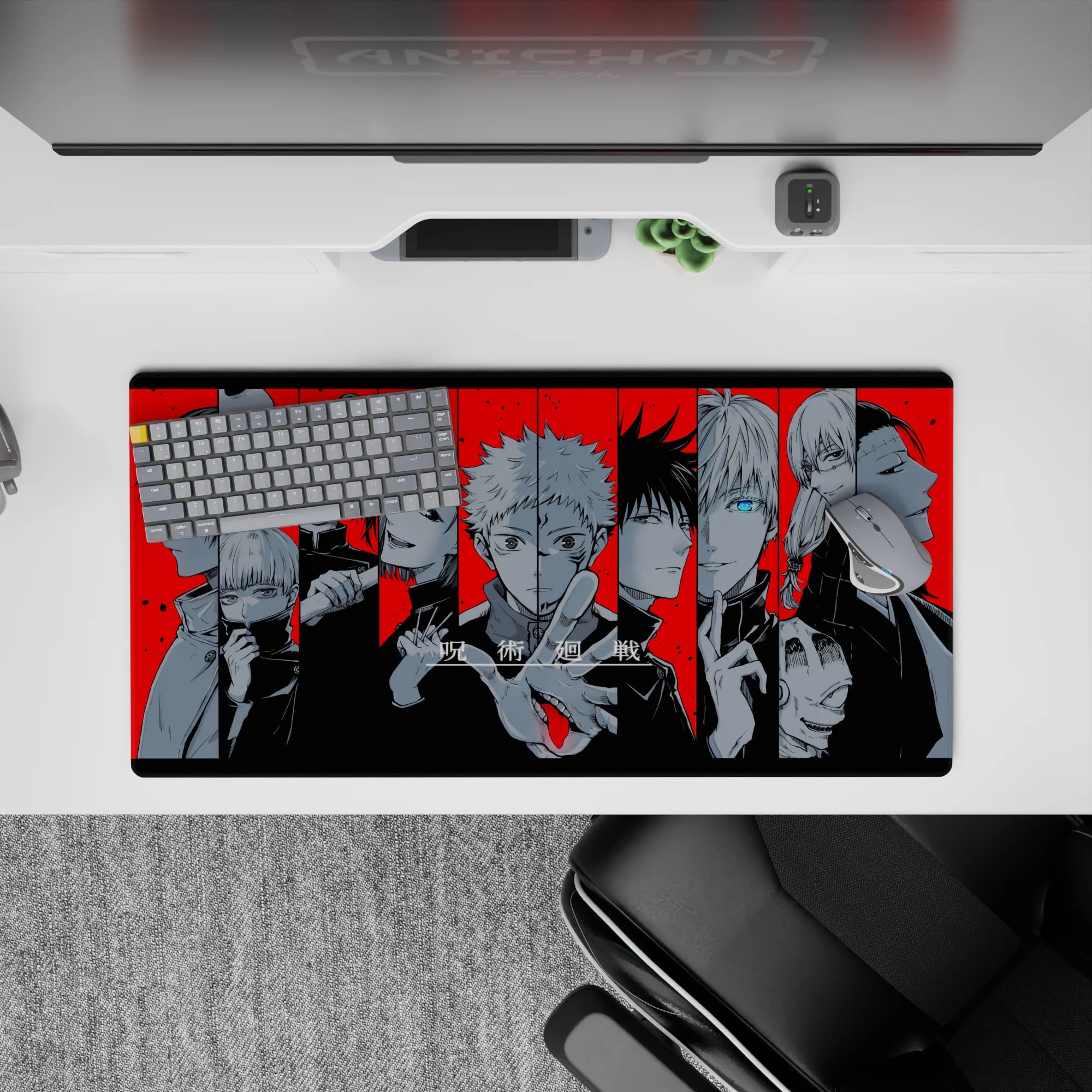 Jujutsu Kaisen Deskmat | Mousepad | Deskpad - Cursed Red Lineup - AniChan