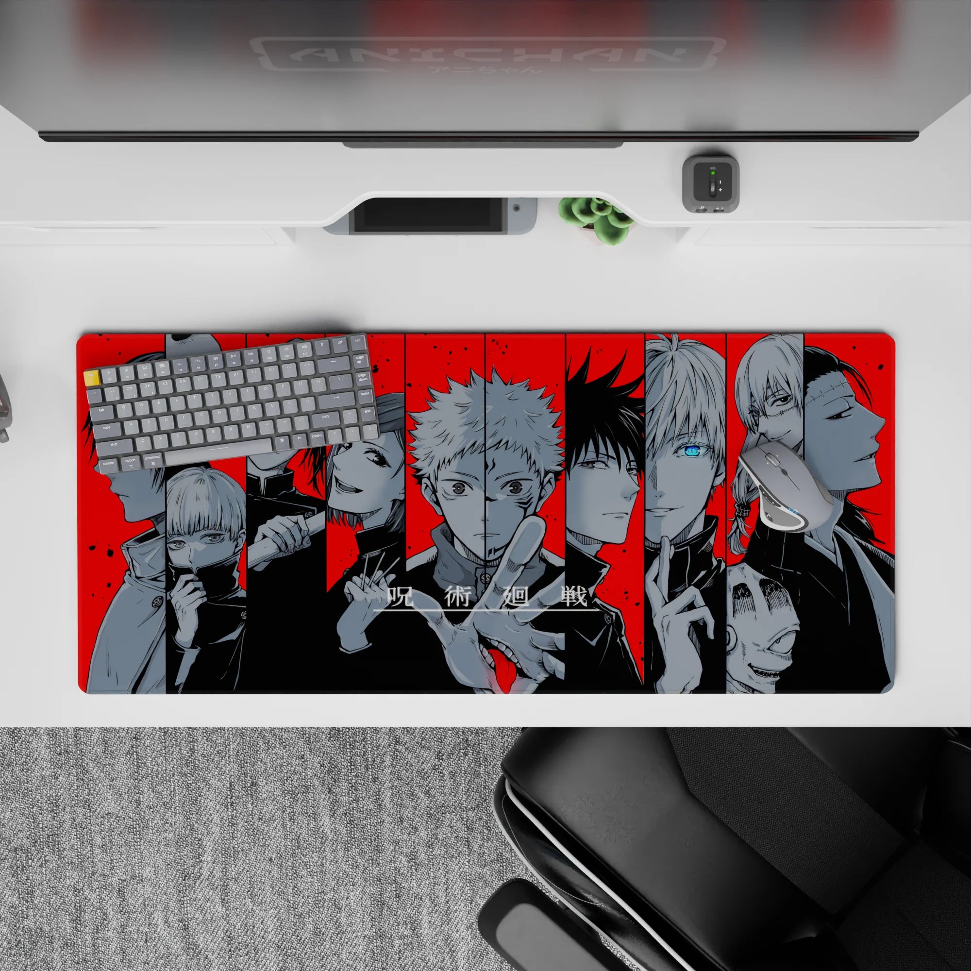 Jujutsu Kaisen Deskmat | Mousepad | Deskpad - Cursed Red Lineup - AniChan