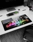 Sword Art Online mouse pad featuring iconic characters in vibrant colors, 32x16 inches, perfect for anime fans.