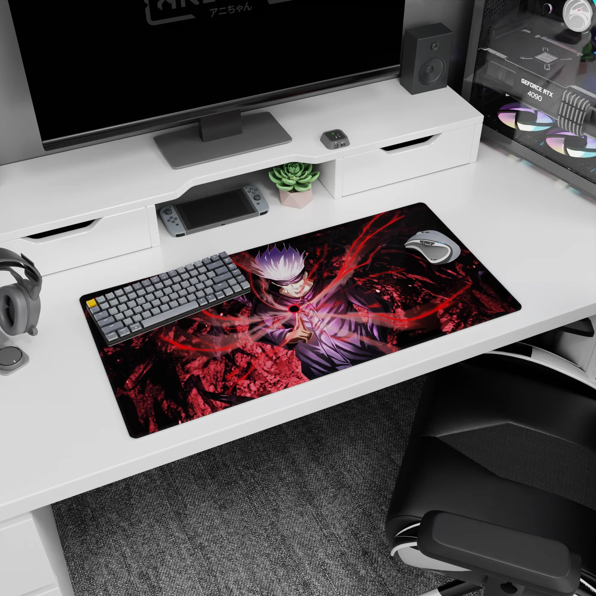 Jujutsu Kaisen Deskmat | Mousepad | Deskpad - Red Infinity - AniChan