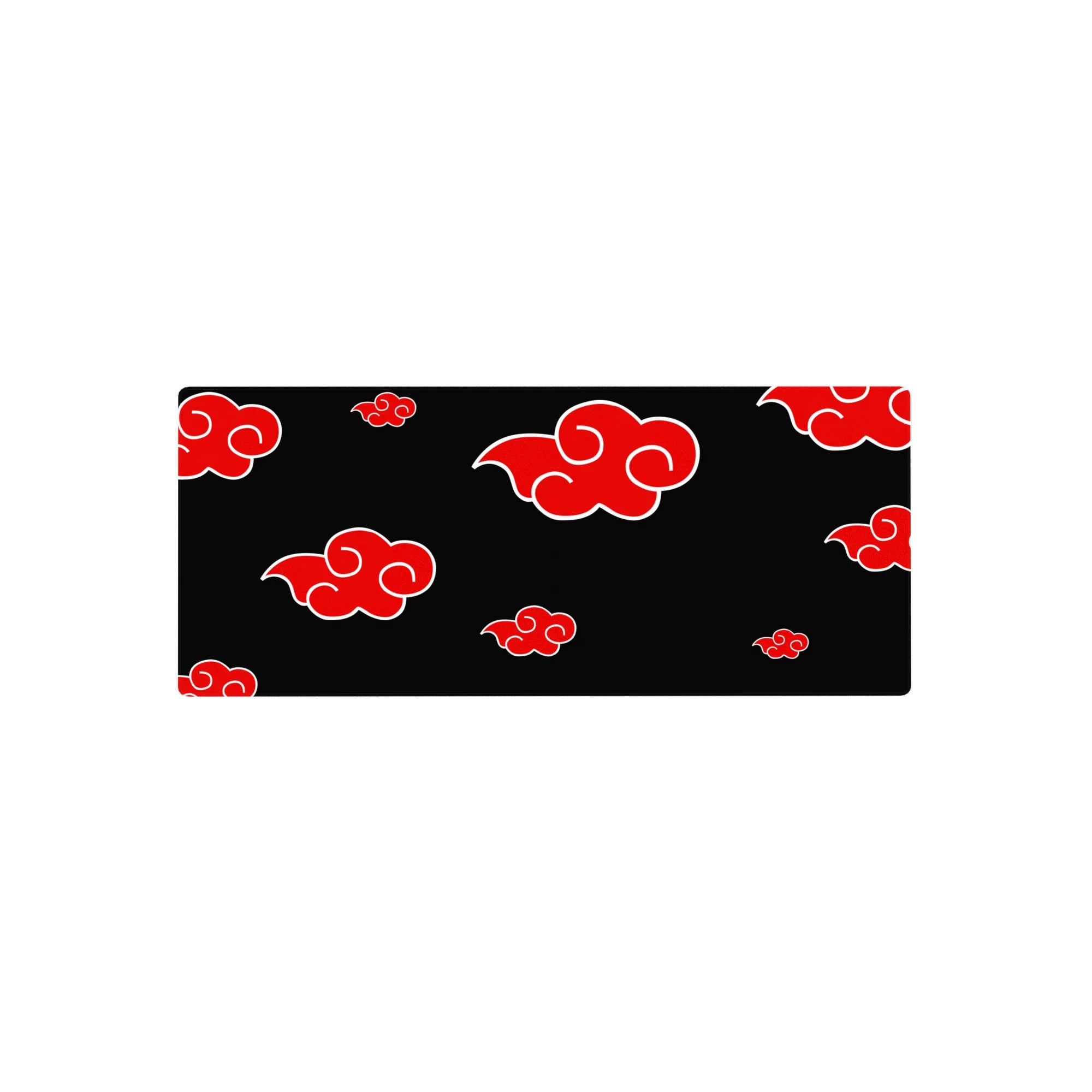 Akatsuki red cloud pattern anime mouse pad 28x12 inches for gaming desk setup.