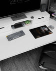 Obito Uchiha staring down Kakashi Hatake in ANBU mask on a 14x10 inches anime mouse pad.