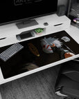 Obito Uchiha vs Kakashi Hatake ANBU fox mask scene desk pad 40x20 inches for gamers.