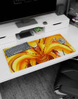 32x16 inches Naruto mouse pad showing Naruto Uzumaki with whisker marks and spiral seal, staring forward.