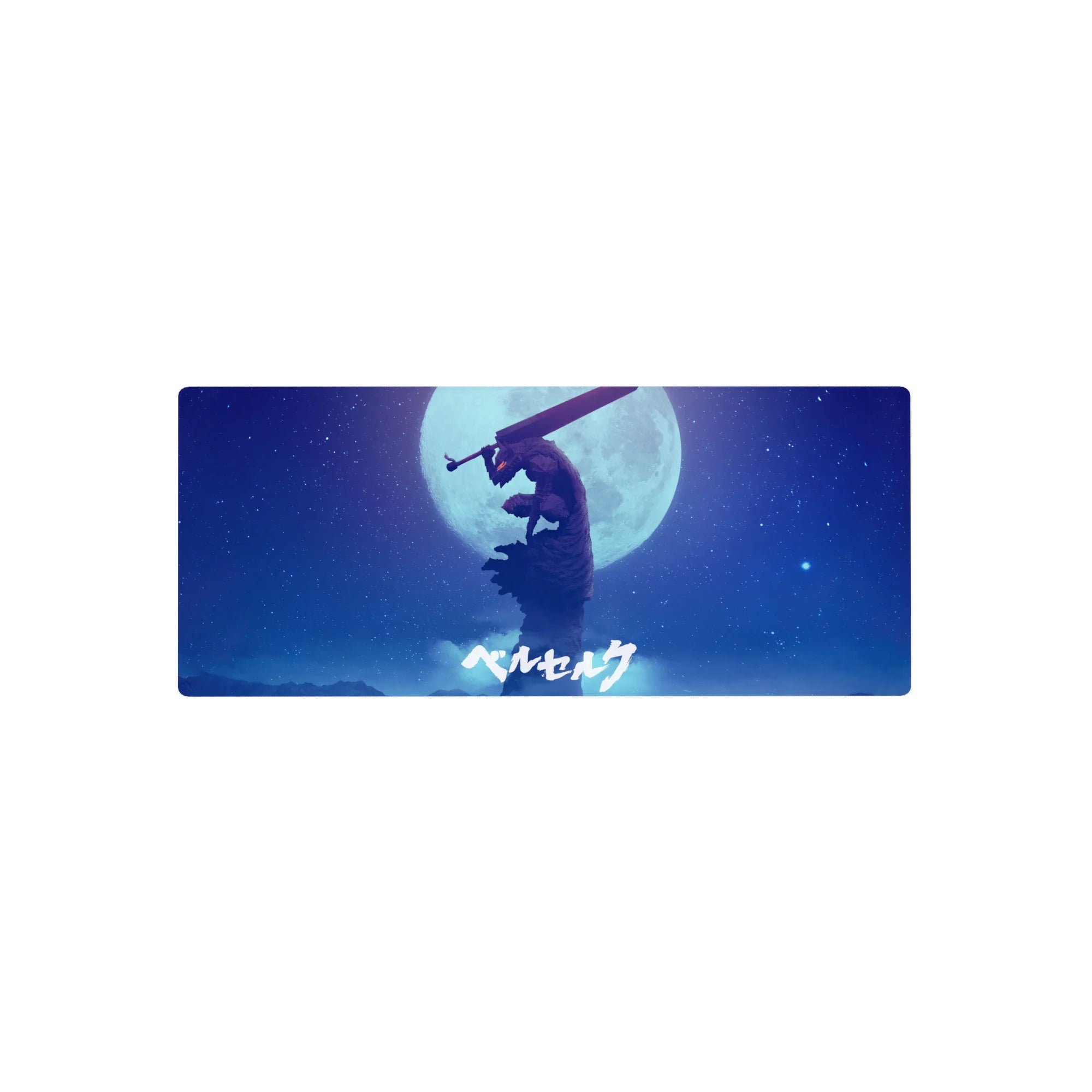 Berserk Deskmat | Mousepad | Deskpad - Moonlit Warrior’s Vigil - AniChan