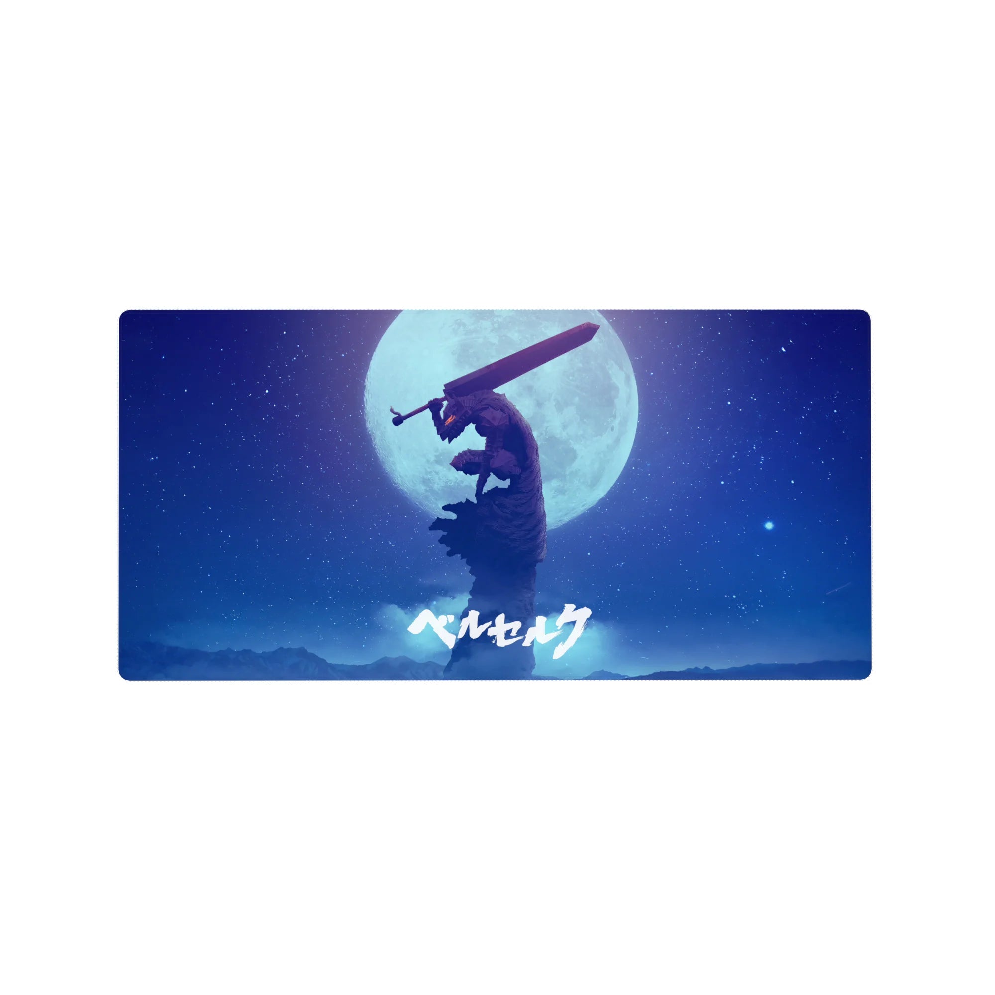 Berserk Deskmat | Mousepad | Deskpad - Moonlit Warrior’s Vigil - AniChan