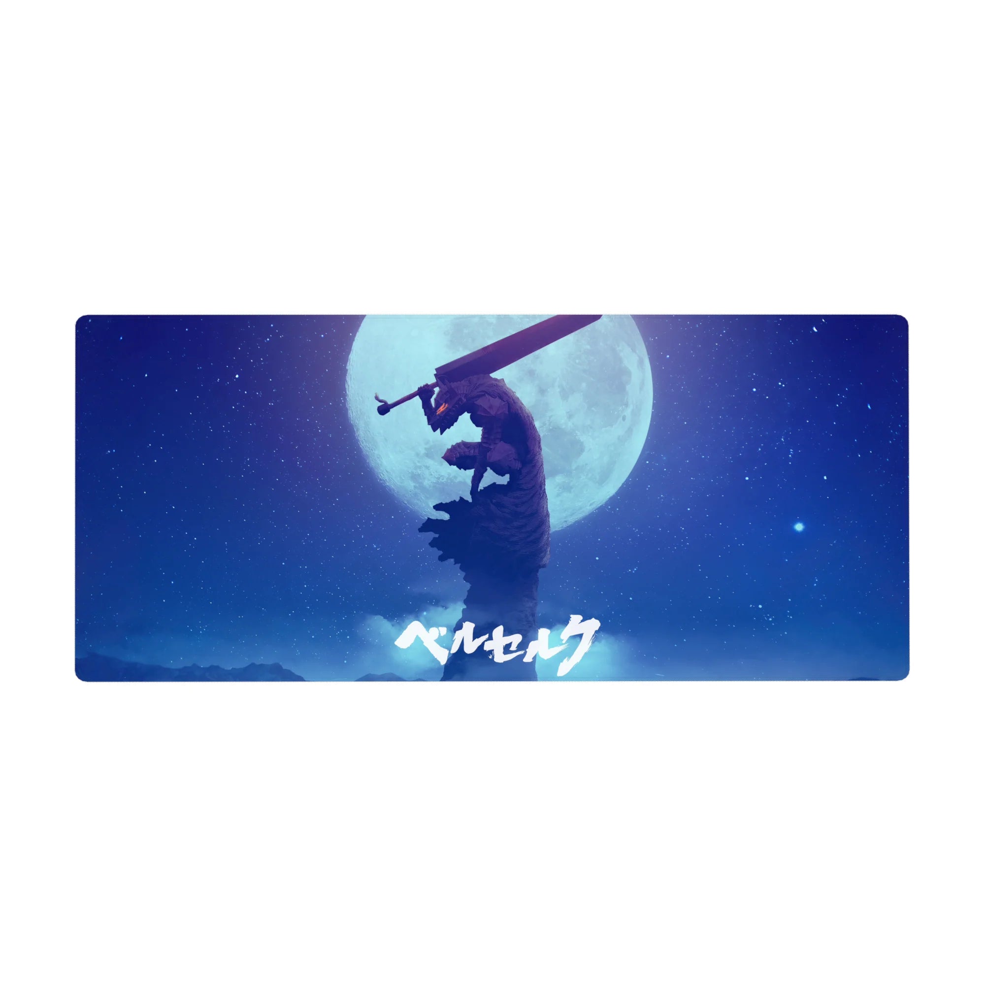 Berserk Deskmat | Mousepad | Deskpad - Moonlit Warrior’s Vigil - AniChan