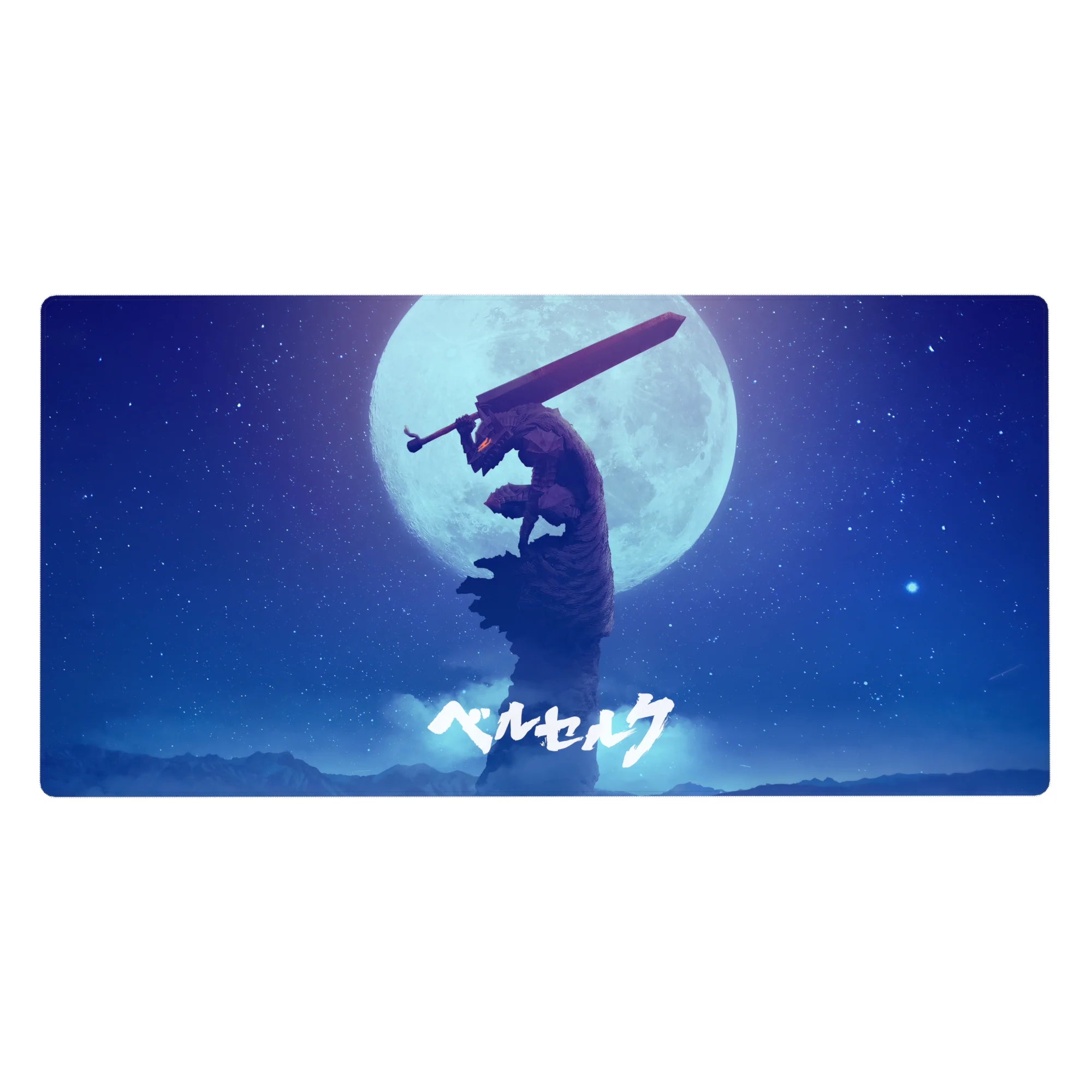 Berserk Deskmat | Mousepad | Deskpad - Moonlit Warrior’s Vigil - AniChan