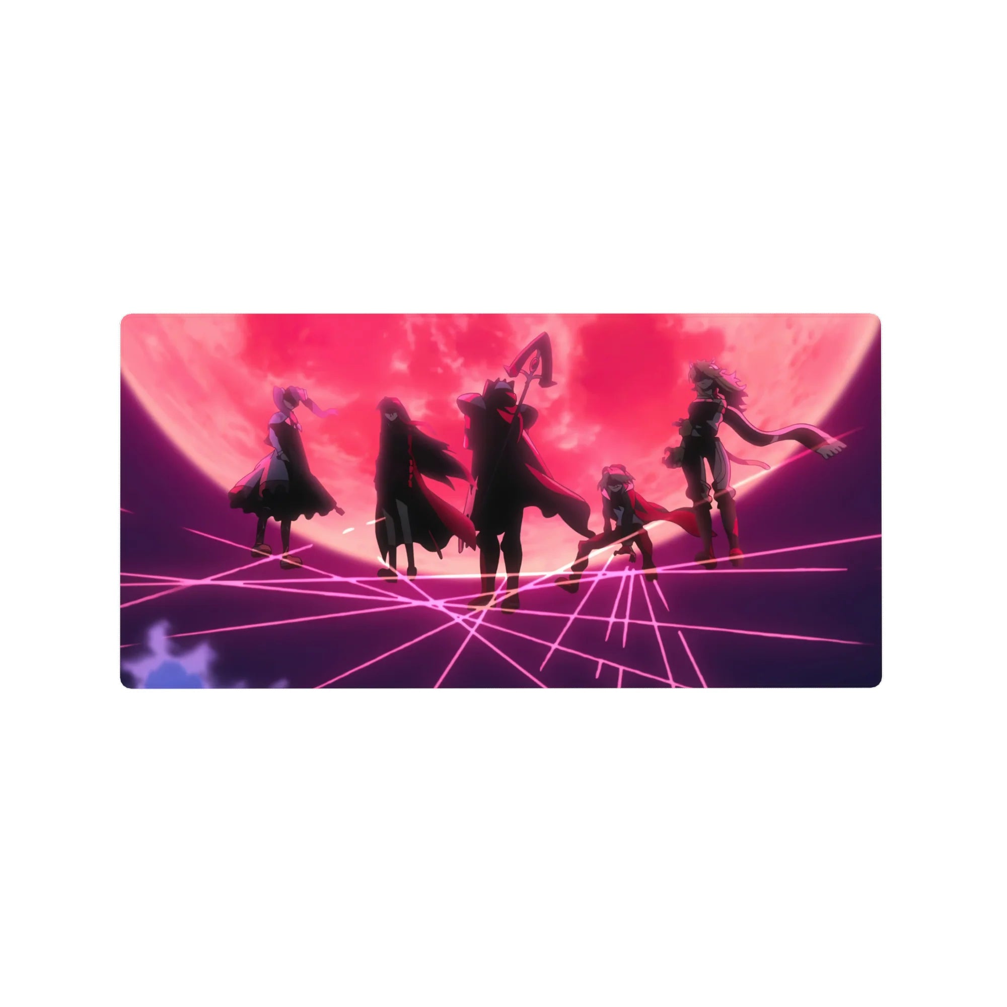 Mouse pad with Akame, 32x16 inches, delivering a lethal blow with sharp action, steel glare, and deep shadows for a fatal Akame ga Kill look.