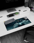 28x12 inches Naruto mouse pad showing Minato Namikaze holding a glowing Rasengan like a tiny moon.