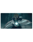 32x16 inches anime mouse pad with Minato Namikaze Rasengan art, white cloak with flame trim.