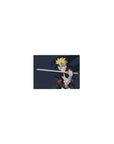 Classic anime mouse pad 14x10 inches with dynamic blade pose and glowing karma-style arm patterns.