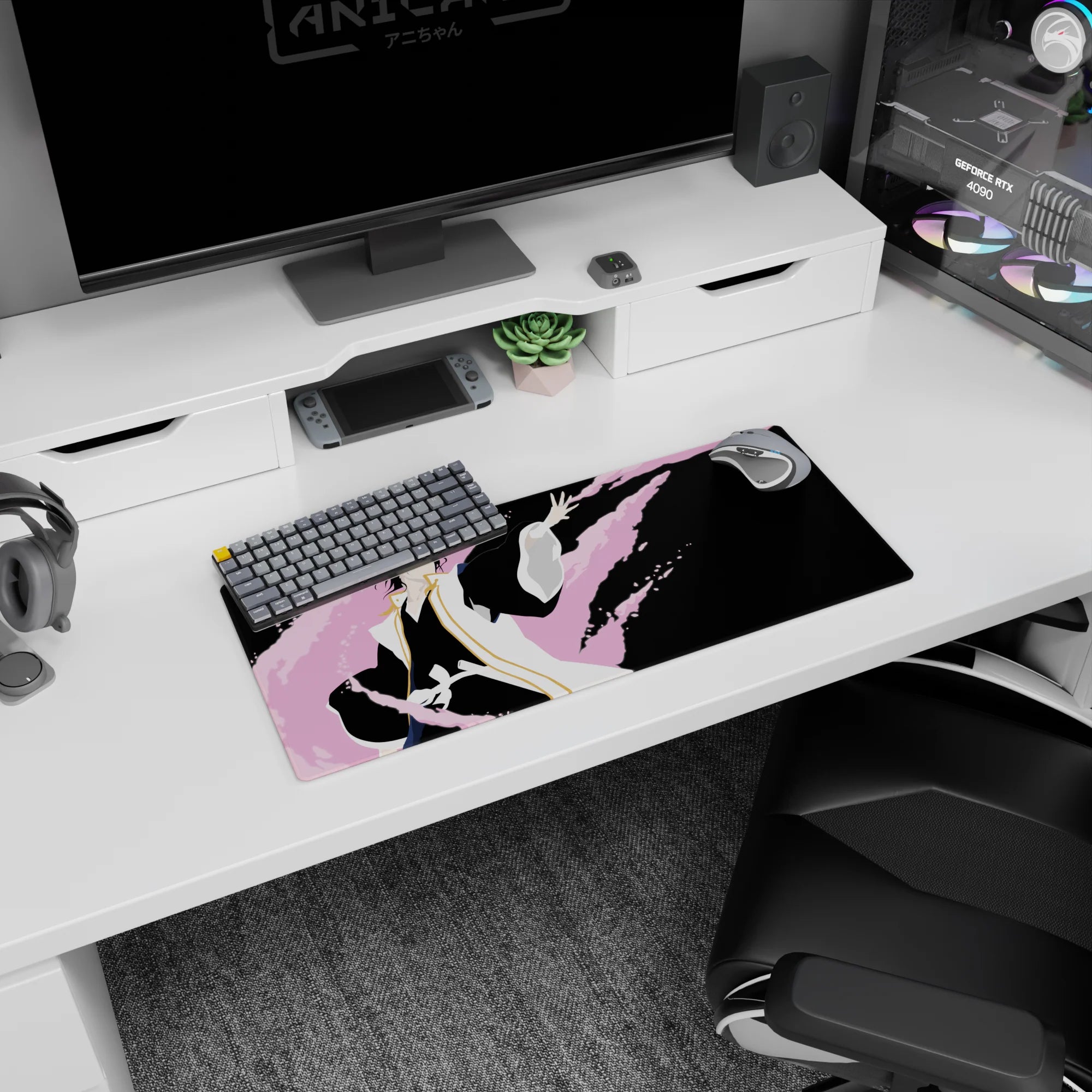 Bleach - Anime Mouse Pad and Desk Pad - Crimson Petal Storm - AniChan