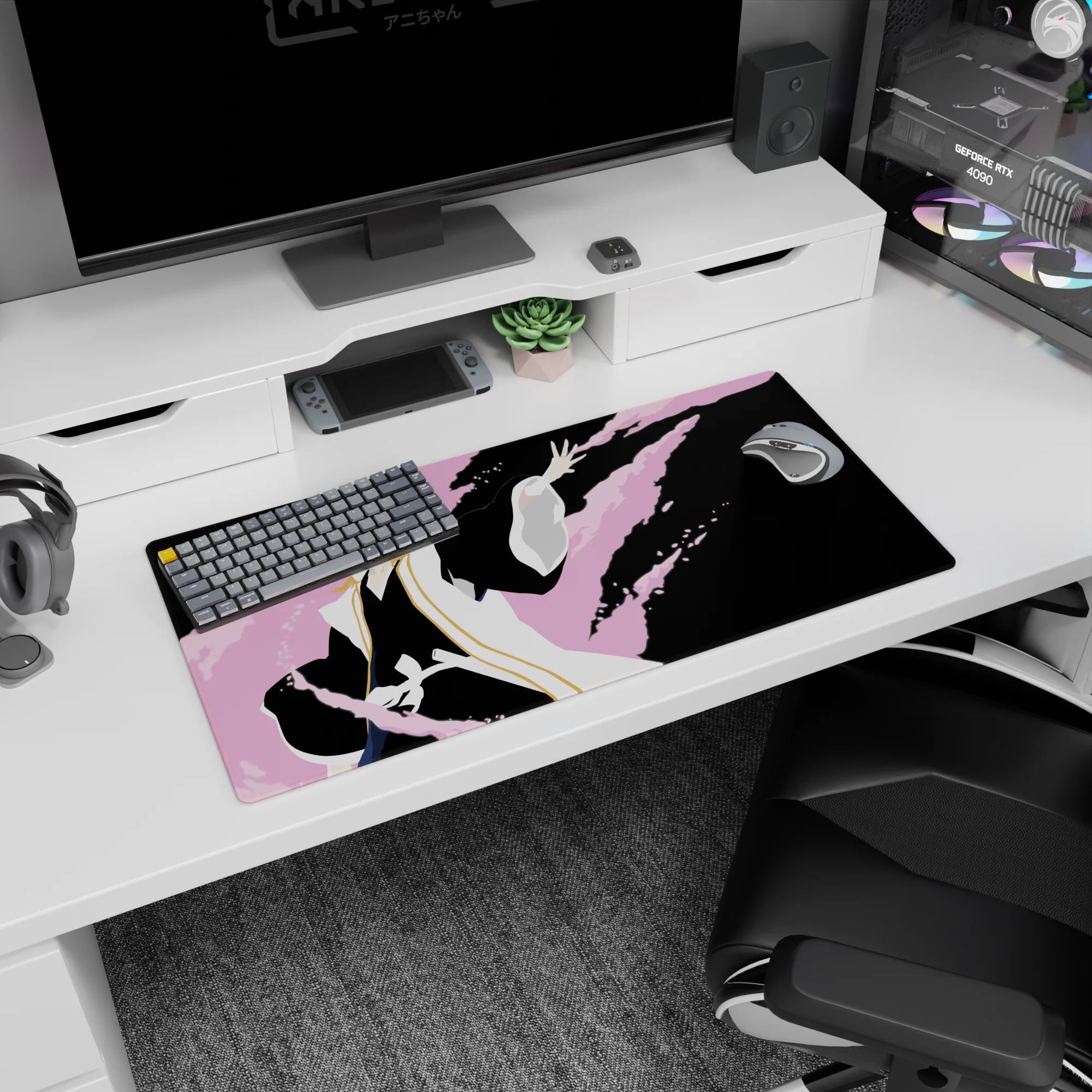 Bleach - Anime Mouse Pad and Desk Pad - Crimson Petal Storm - AniChan