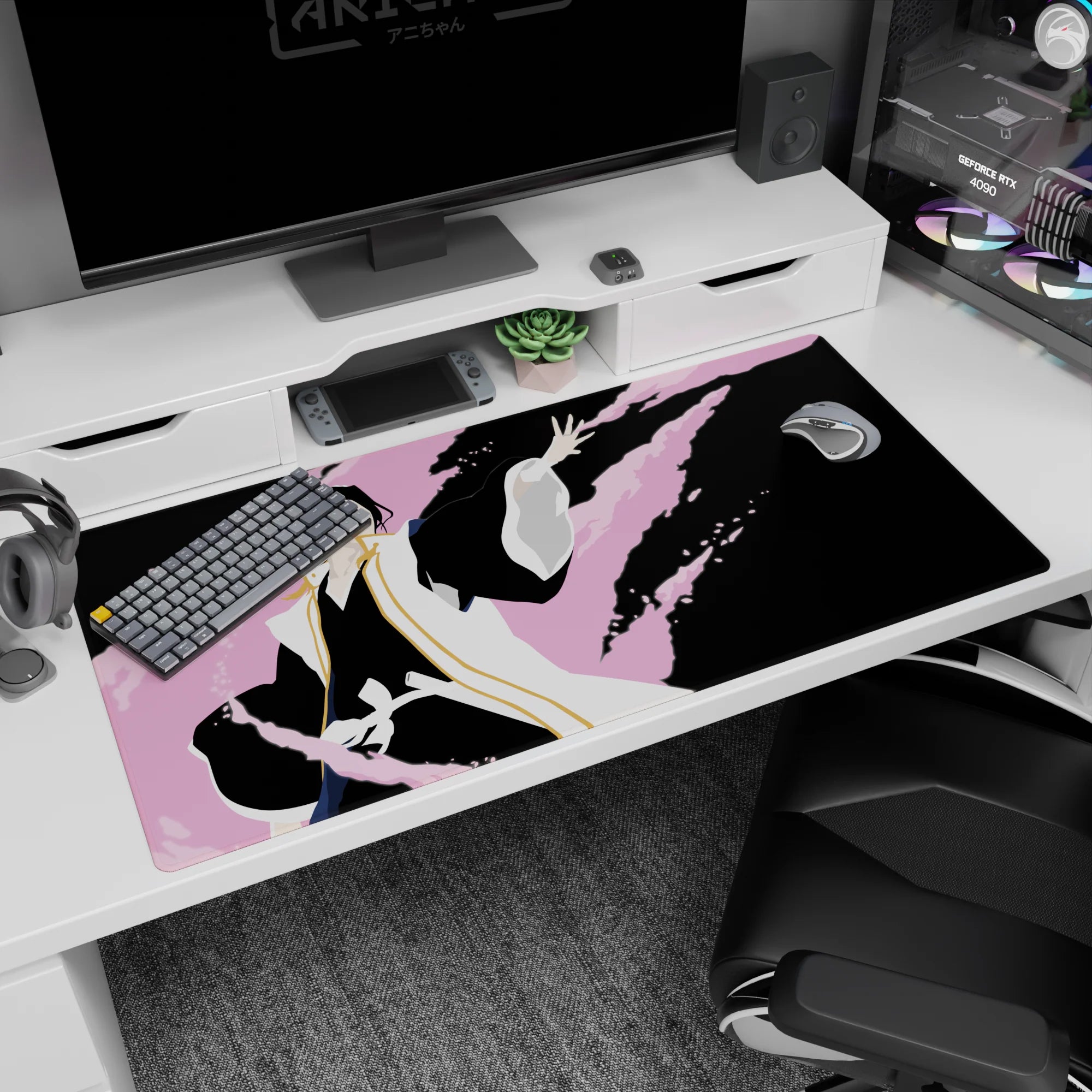 Bleach - Anime Mouse Pad and Desk Pad - Crimson Petal Storm - AniChan