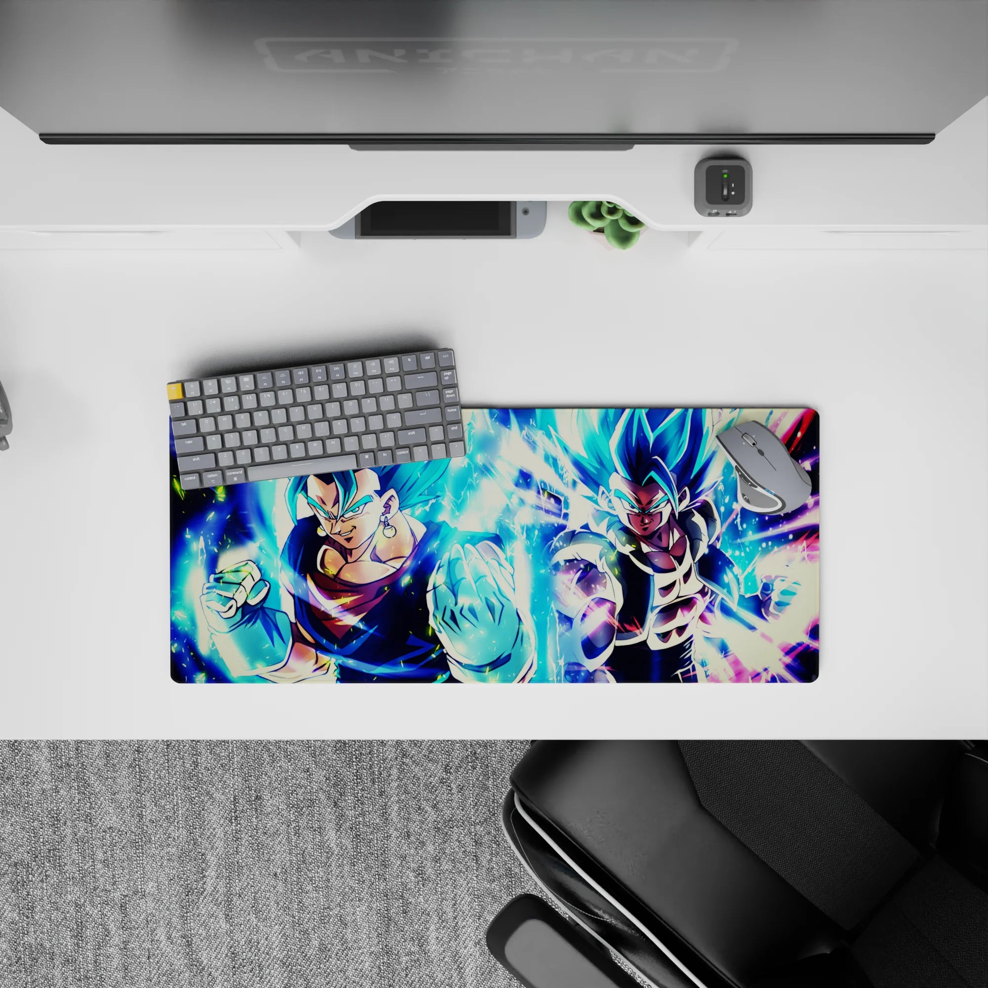 Dragon Ball Deskmat | Mousepad | Deskpad - Fusion Warriors: Blue Power - AniChan