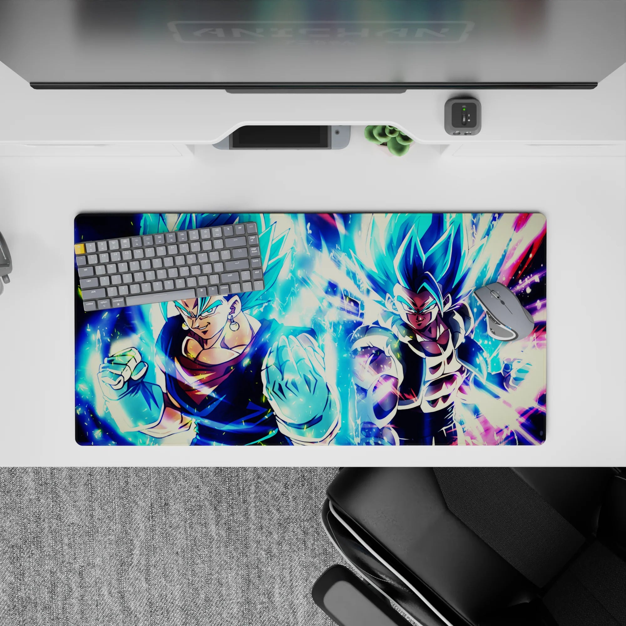 Dragon Ball Deskmat | Mousepad | Deskpad - Fusion Warriors: Blue Power - AniChan