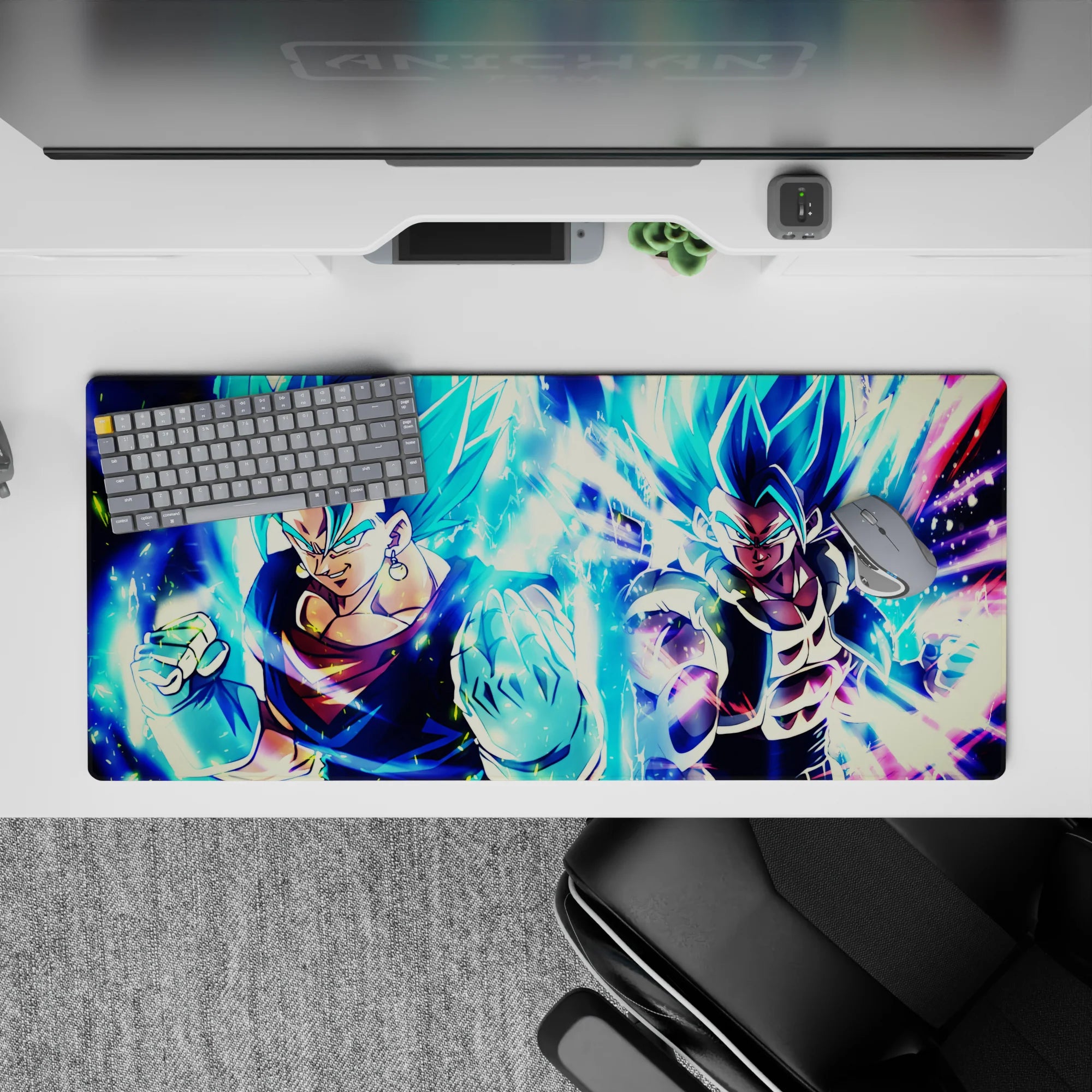 Dragon Ball Deskmat | Mousepad | Deskpad - Fusion Warriors: Blue Power - AniChan