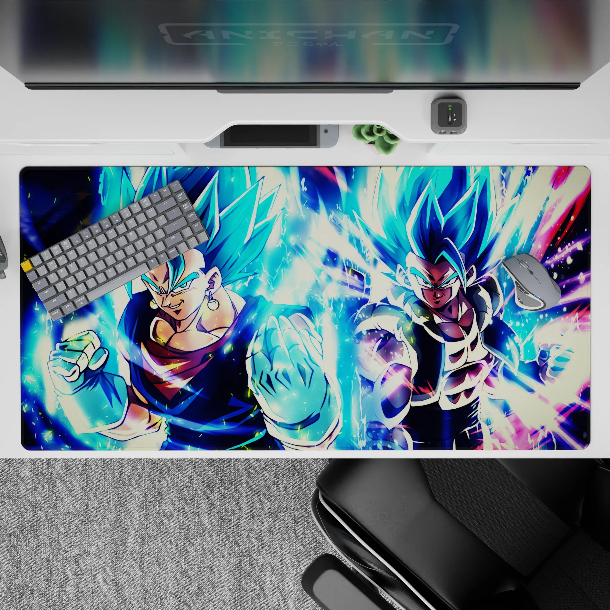 Dragon Ball Deskmat | Mousepad | Deskpad - Fusion Warriors: Blue Power - AniChan