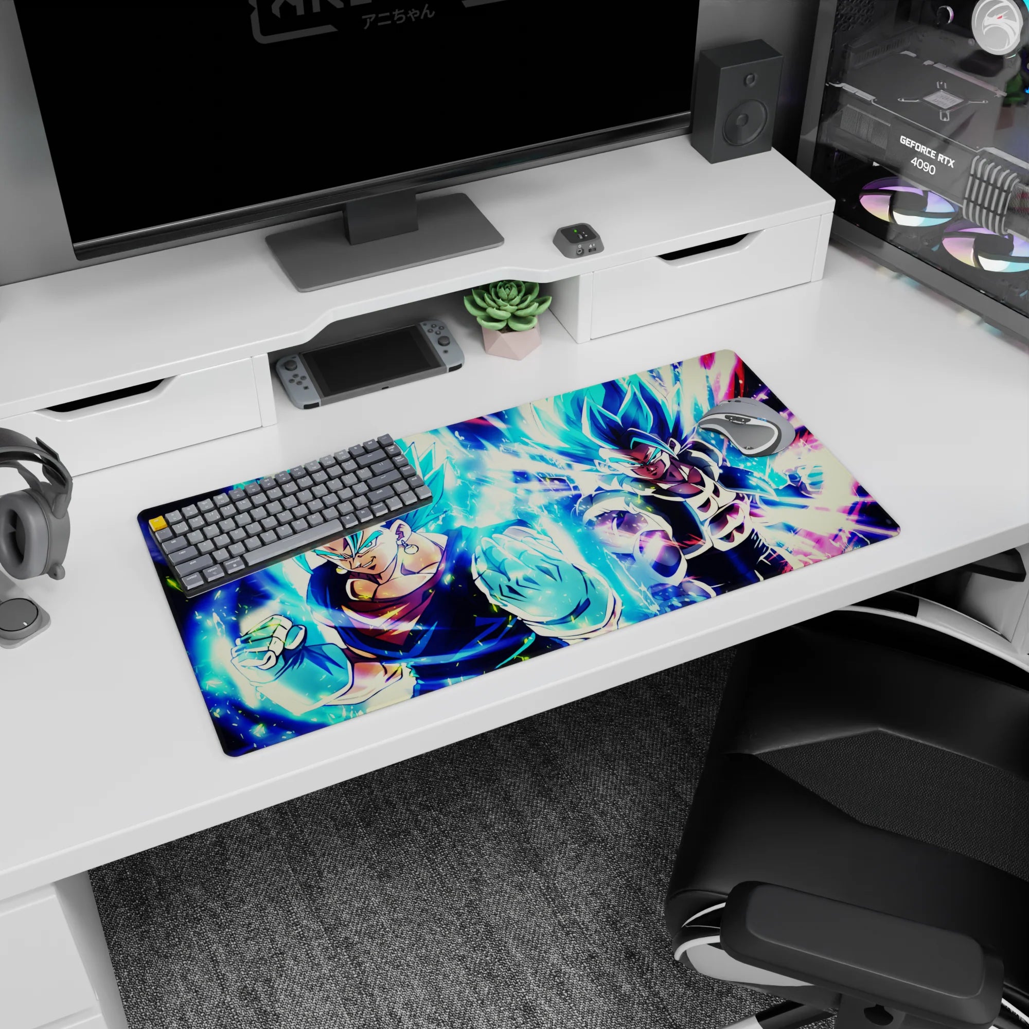 Dragon Ball Deskmat | Mousepad | Deskpad - Fusion Warriors: Blue Power - AniChan