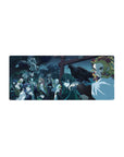 Anime mouse pad 28x12 inches featuring Hashira under moonlit canopy; includes Rengoku, Shinobu with cherry blossoms.