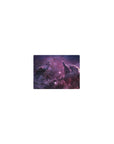Midnight nebula starfield classic mouse pad, 14x10 inches, with deep-space clouds and subtle glow.