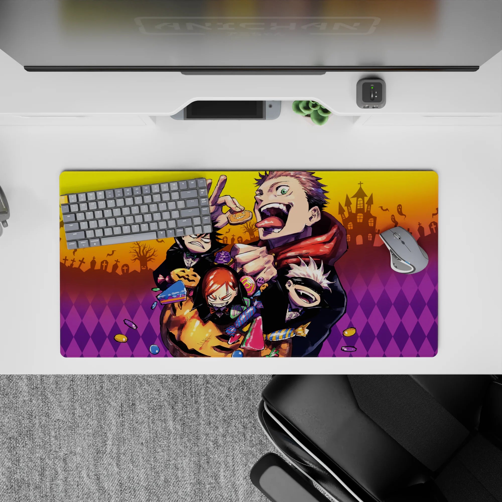 Jujutsu Kaisen Deskmat | Mousepad | Deskpad - Haunted Treats Frenzy - AniChan