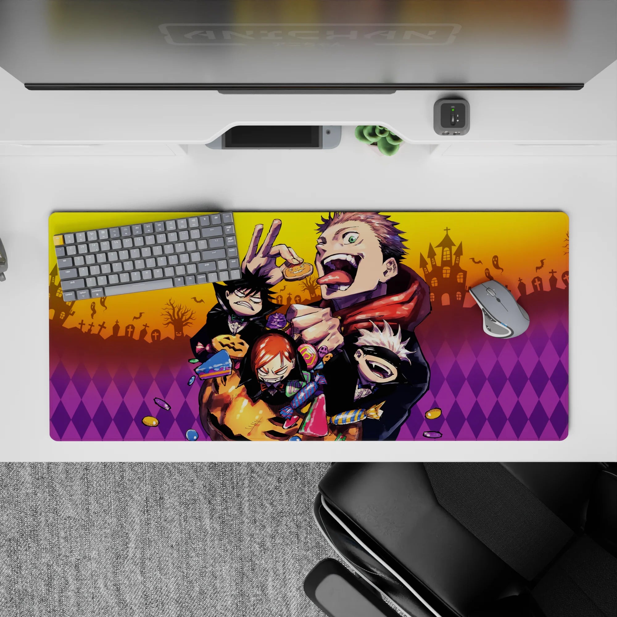 Jujutsu Kaisen Deskmat | Mousepad | Deskpad - Haunted Treats Frenzy - AniChan